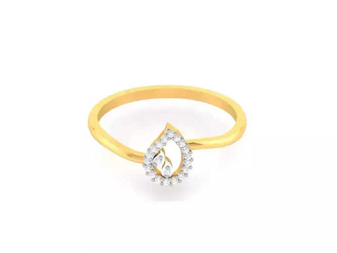 Women Diamond Ring 3dm render details