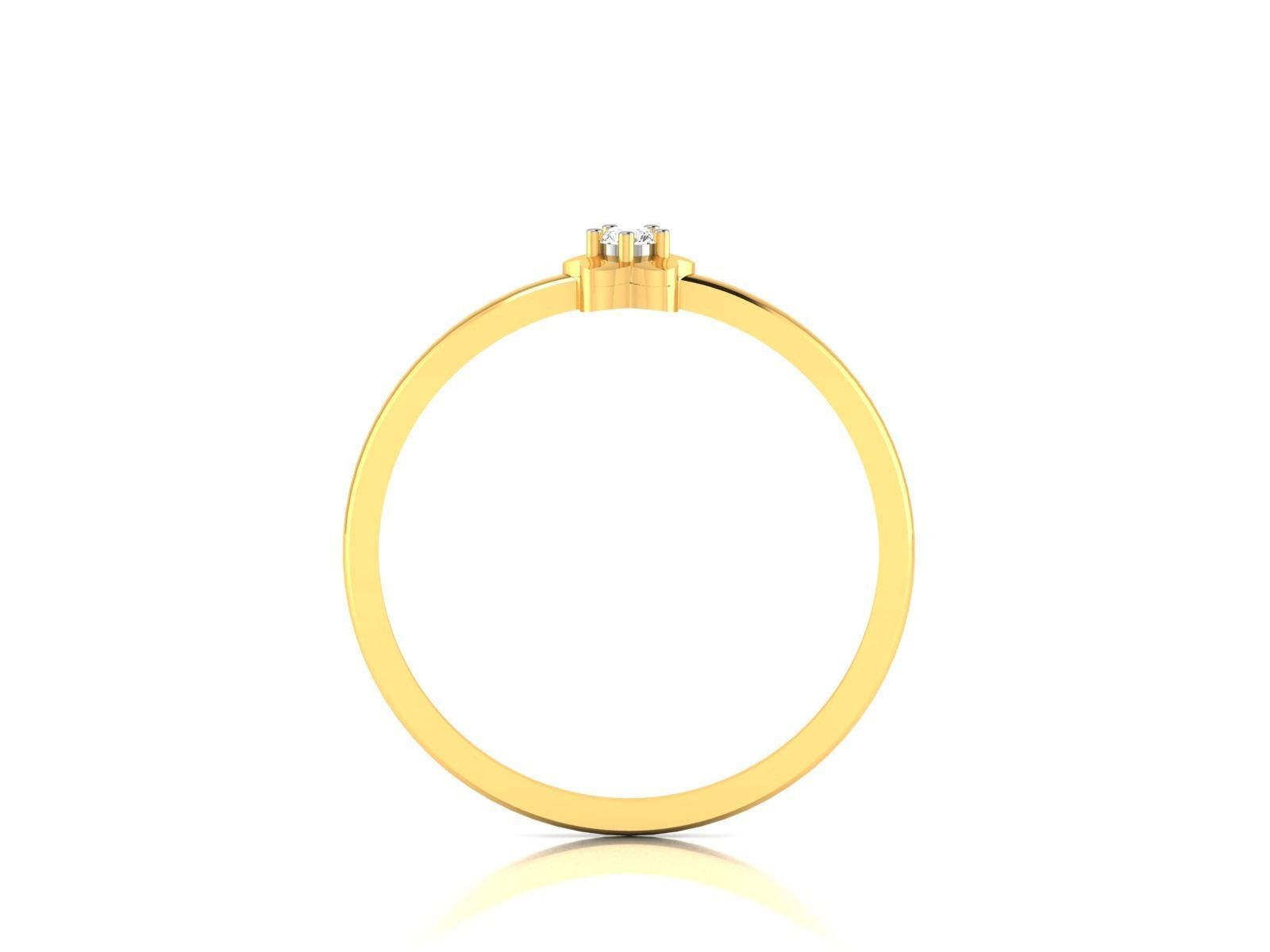 Women Diamond Ring 3dm render details 3D print model_4