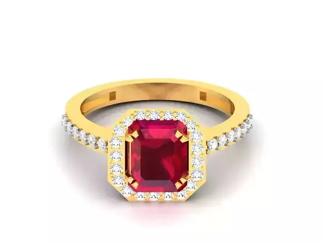 Women Diamond Ring 3dm render details