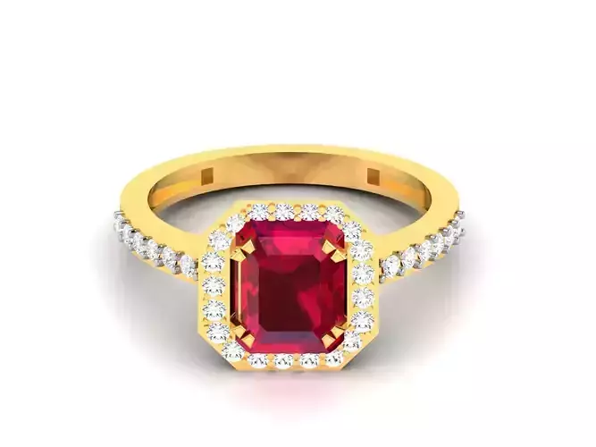 Women Diamond Ring 3dm render details