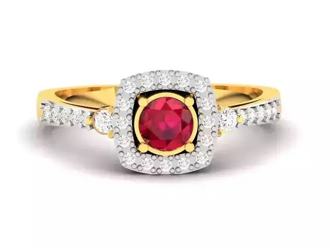 Women Diamond Ring 3dm render details