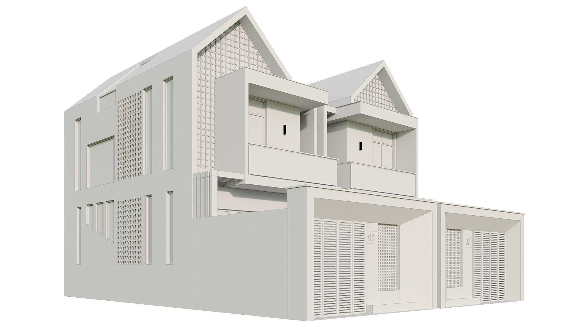 kolleksiya modren house N4 Low-poly 3D model_16