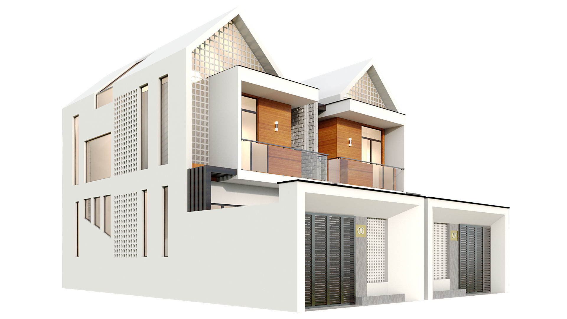 kolleksiya modren house N4 Low-poly 3D model_7