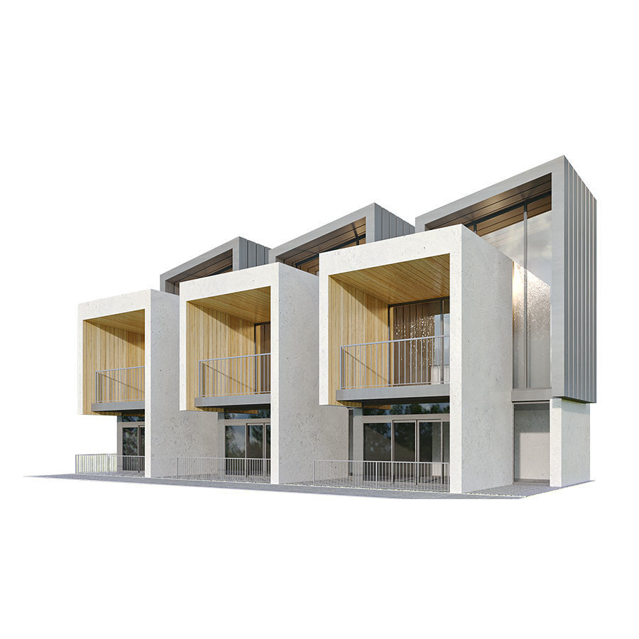 kolleksiya modren house N4 Low-poly 3D model_17