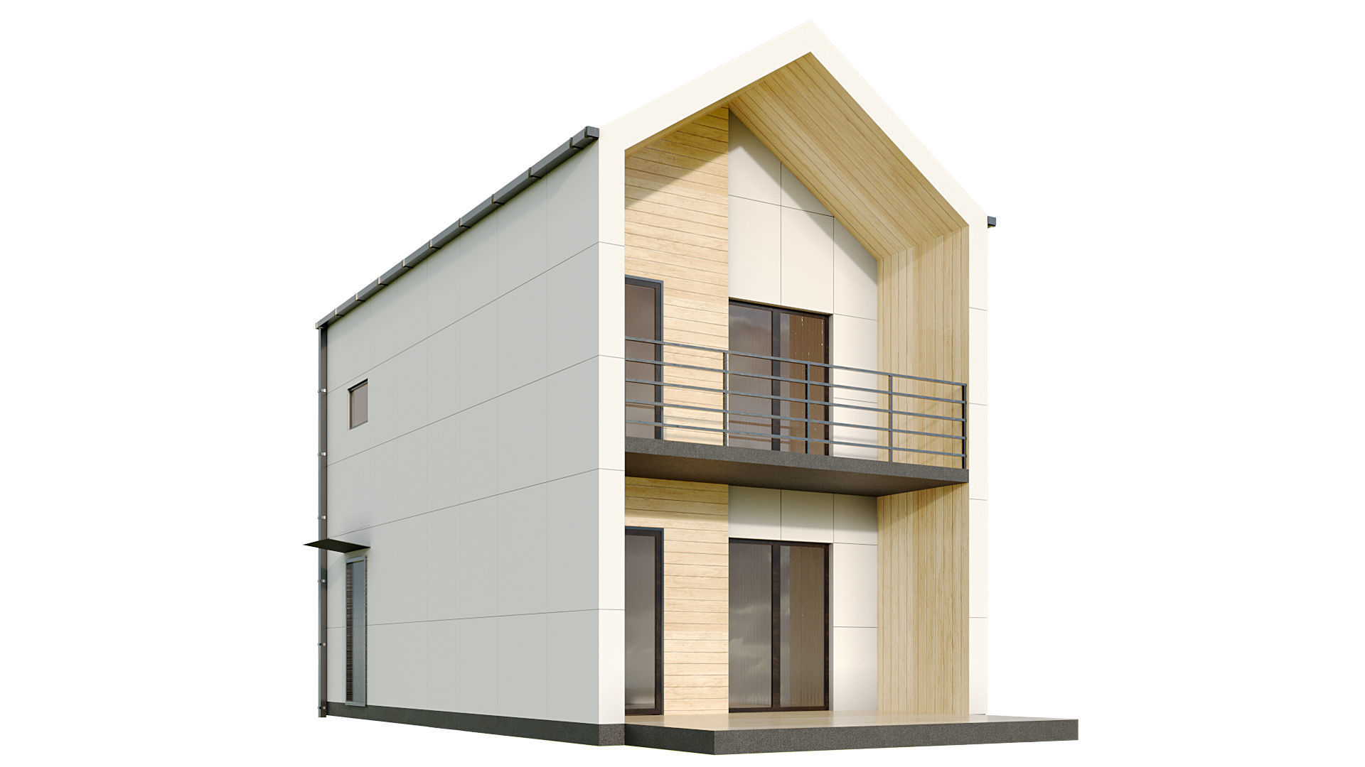 kolleksiya modren house N4 Low-poly 3D model_1