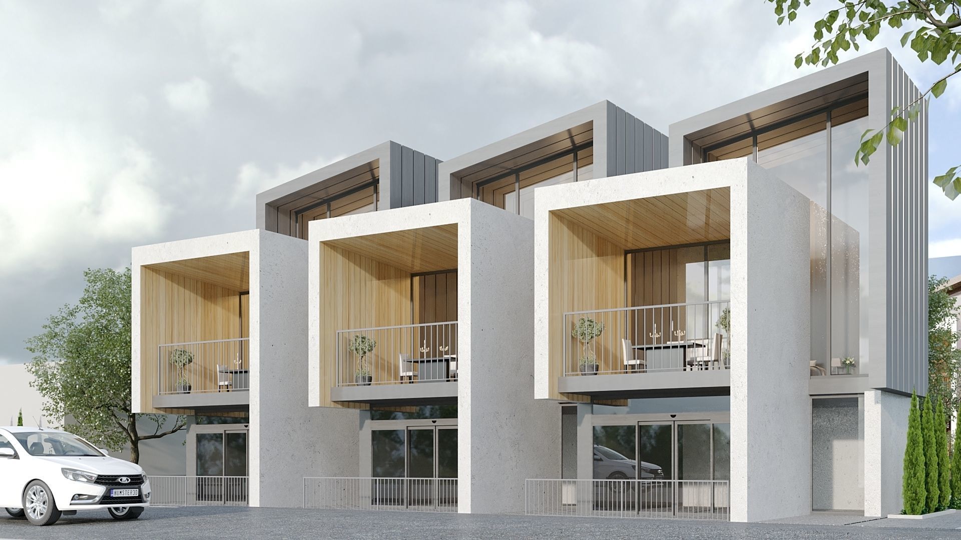 kolleksiya modren house N4 Low-poly 3D model_8