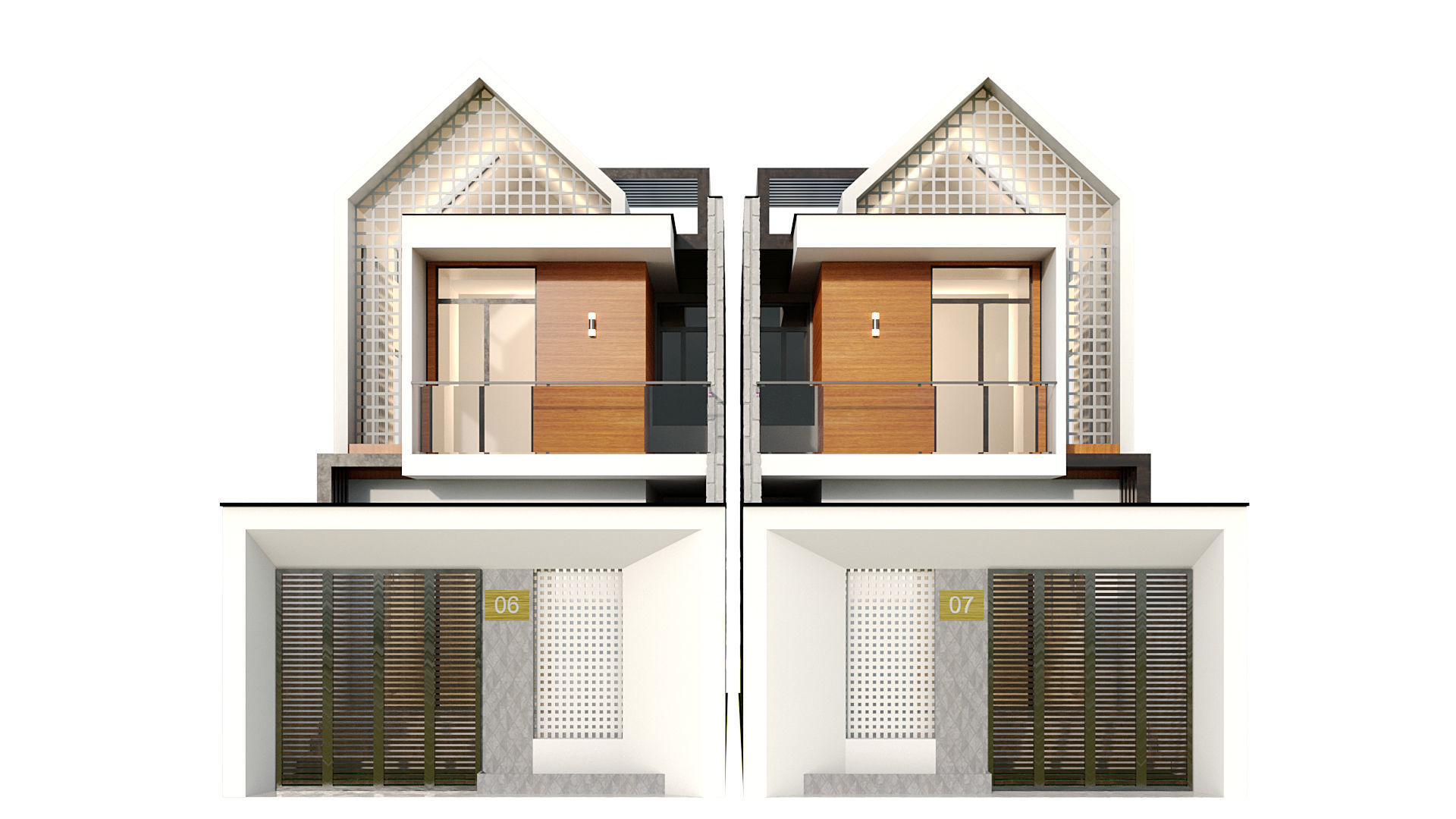 kolleksiya modren house N4 Low-poly 3D model_10