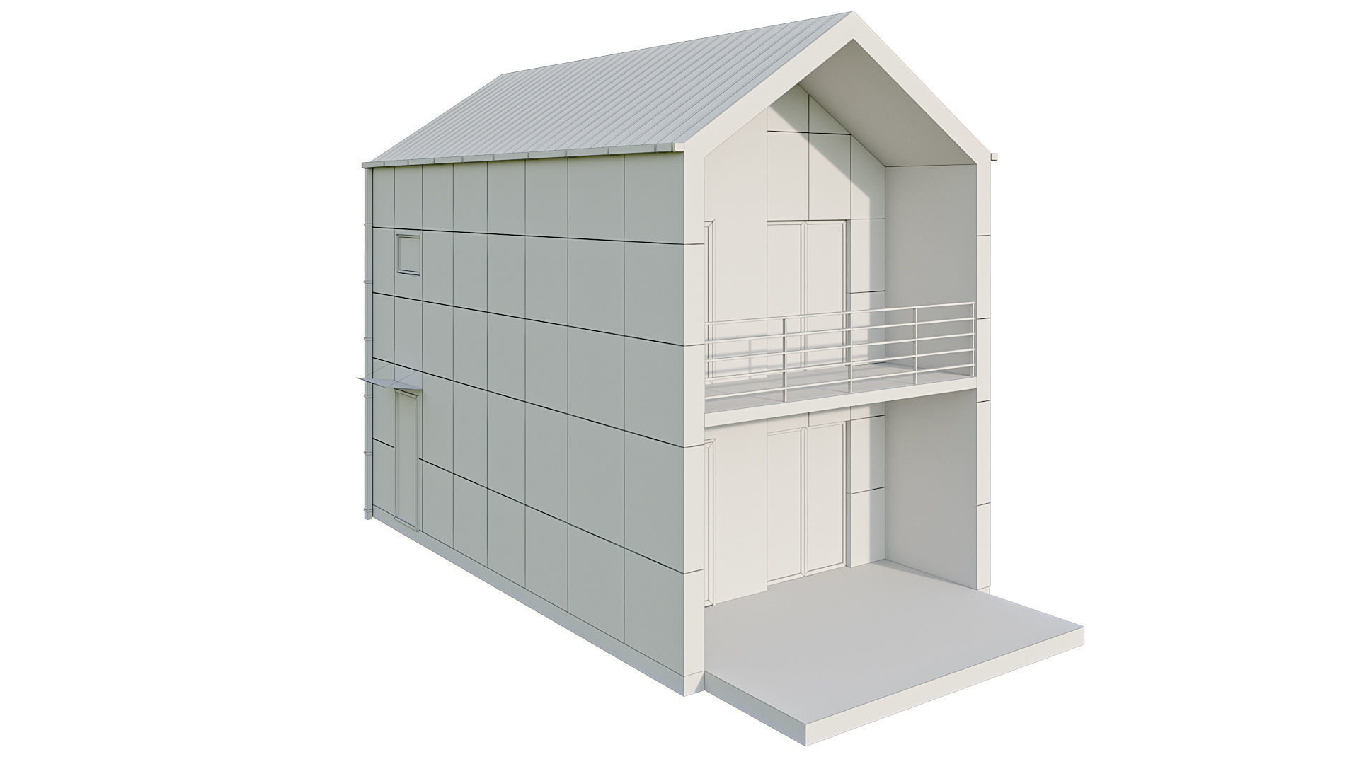 kolleksiya modren house N4 Low-poly 3D model_4