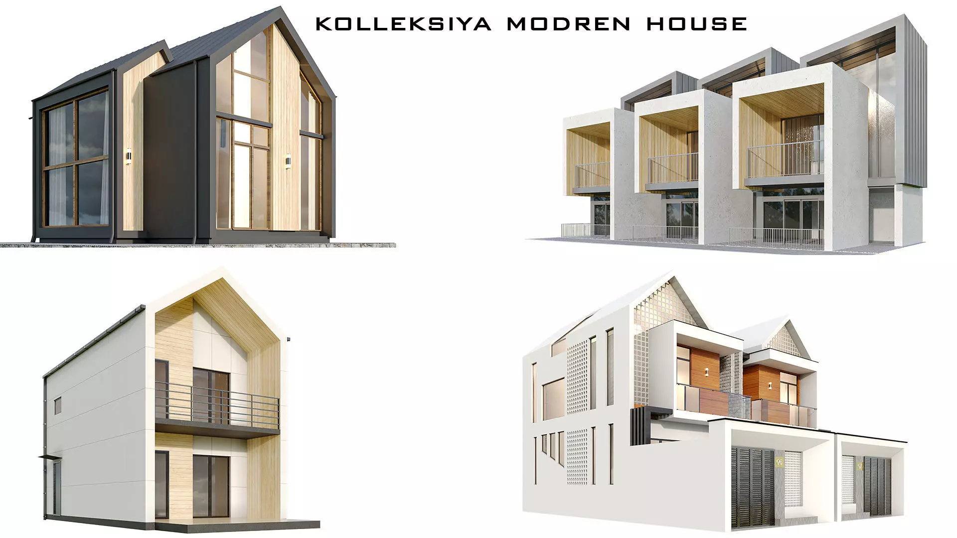 kolleksiya modren house N4 Low-poly 3D model_0