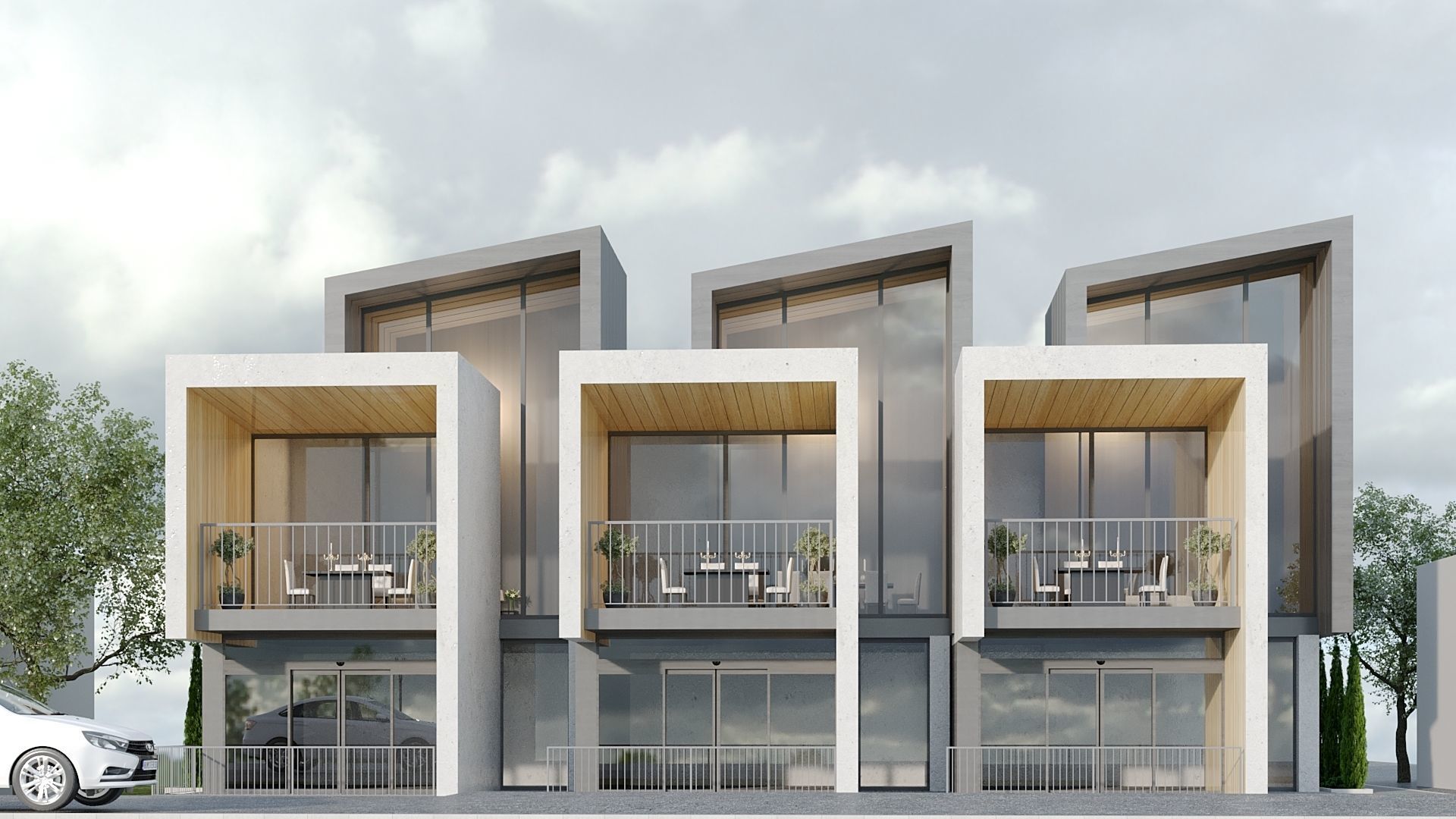 kolleksiya modren house N4 Low-poly 3D model_11