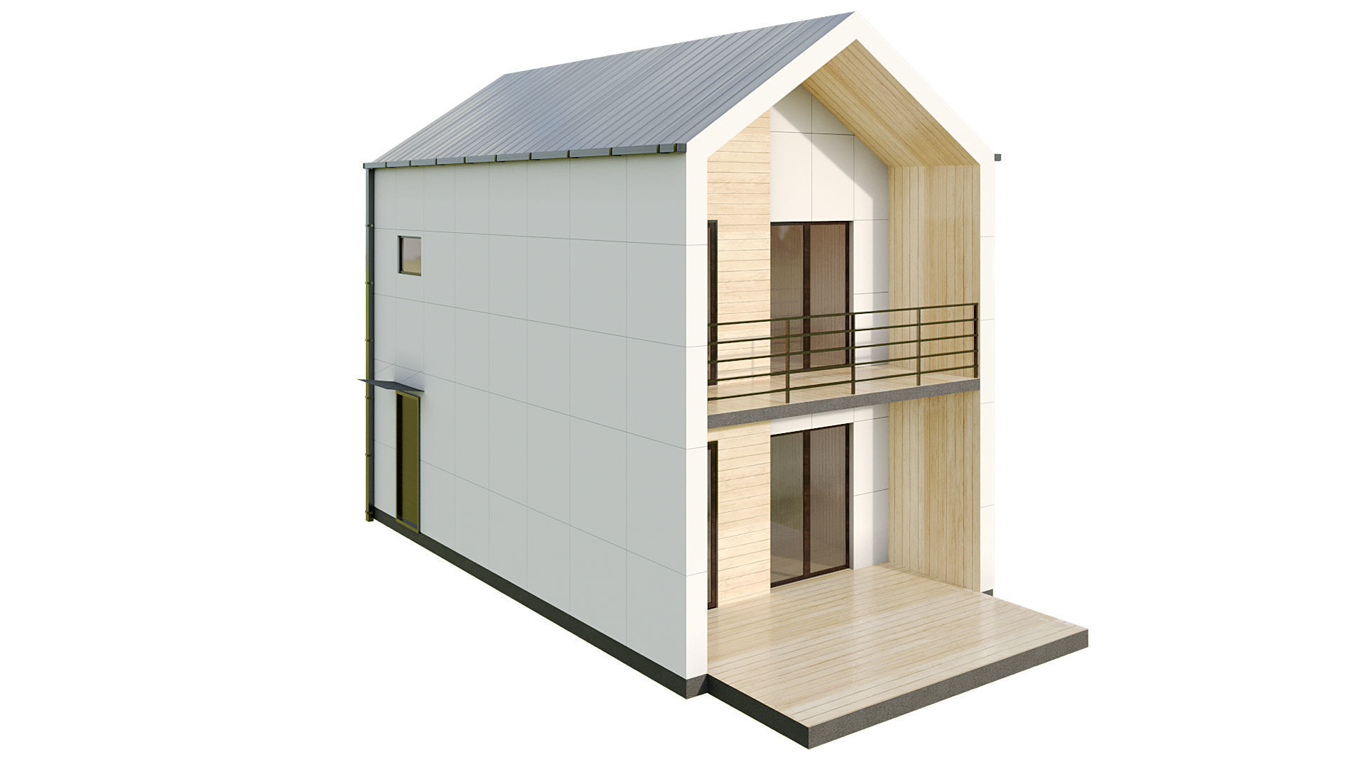kolleksiya modren house N4 Low-poly 3D model_3