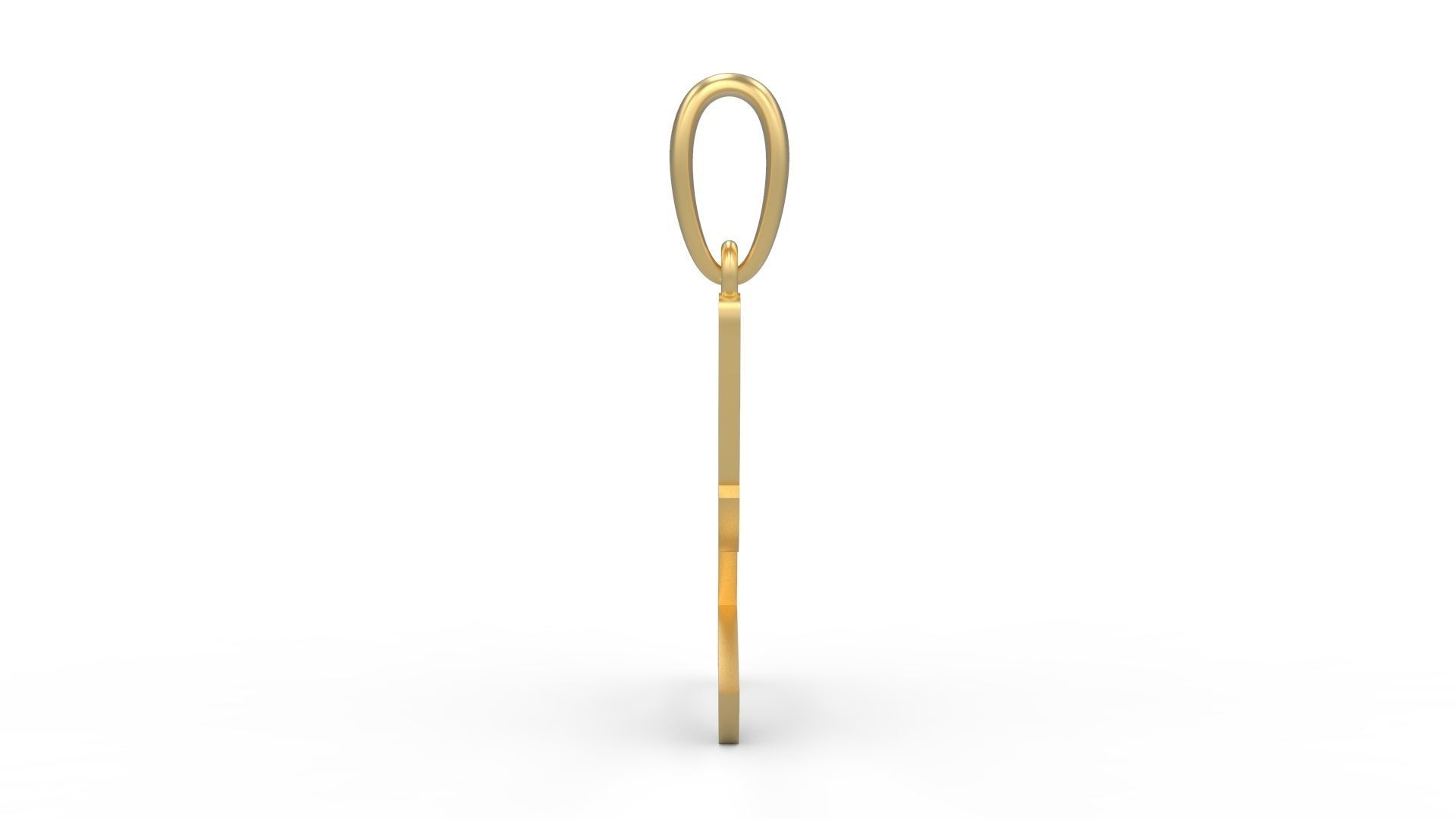 Initial Letters Pendant Brush Script L 3D print model_2