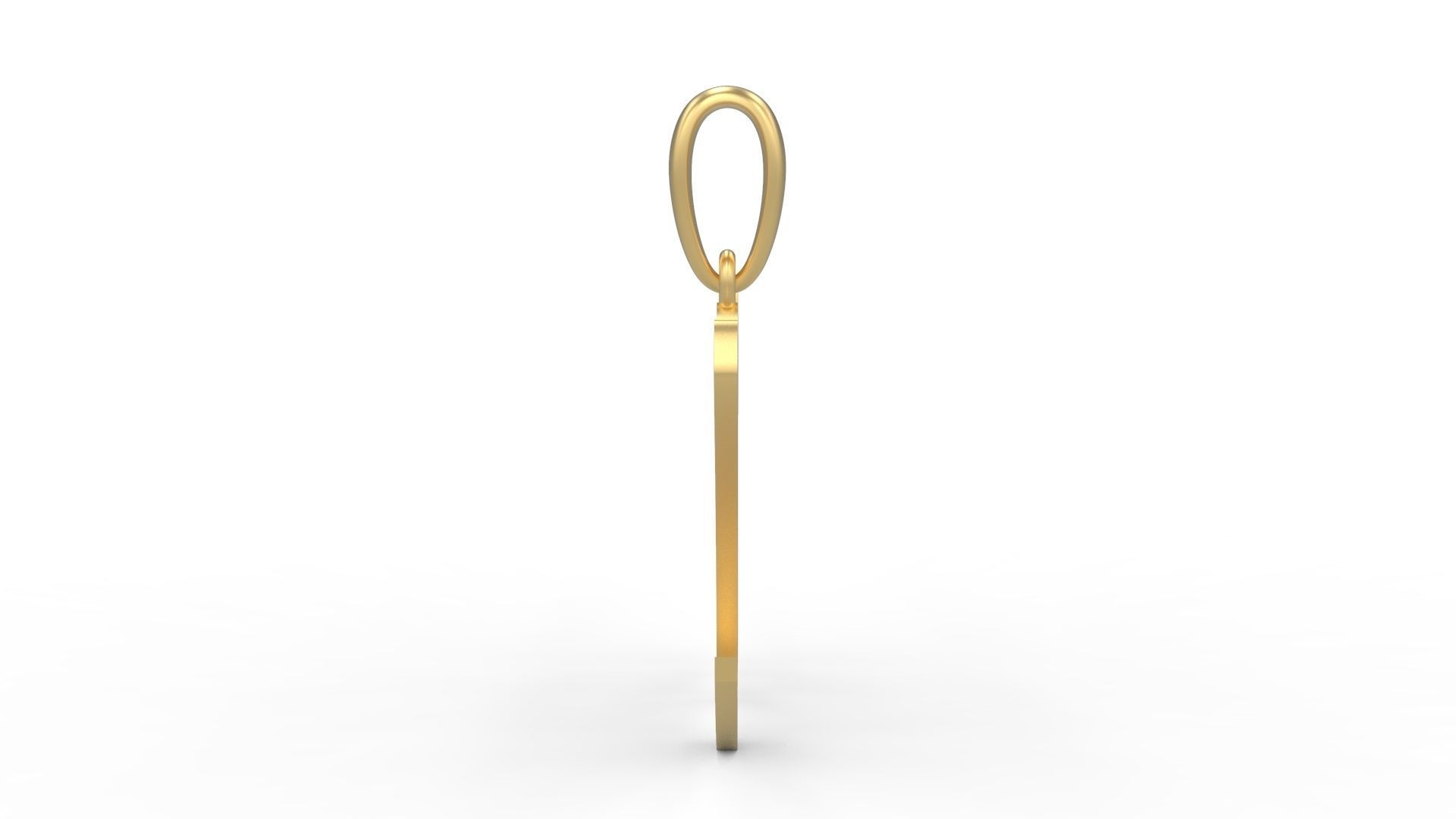 Initial Letters Pendant Brush Script M 3D print model_2