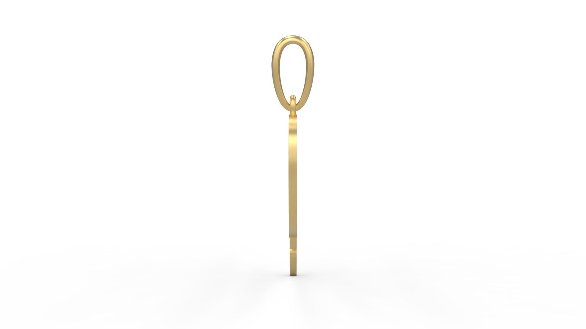 Initial Letters Pendant Brush Script P 3D print model_2