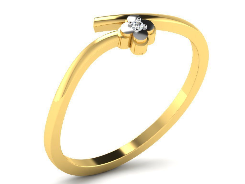 Women Diamond Ring 3dm render details 3D print model_16