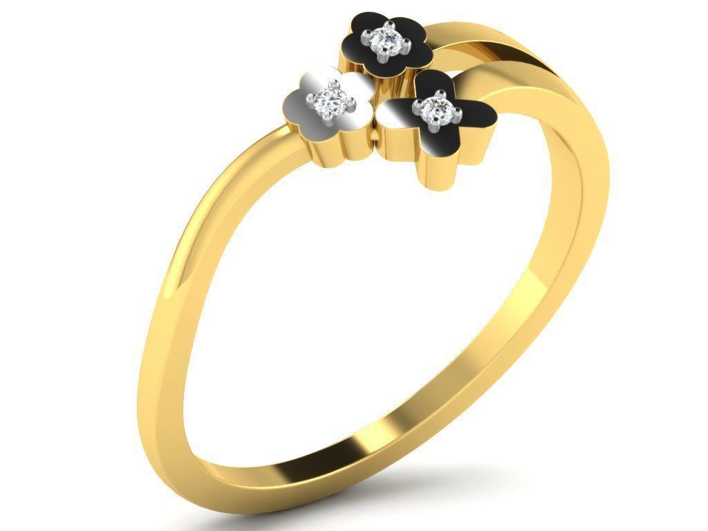 Women Diamond Ring 3dm render details 3D print model_8