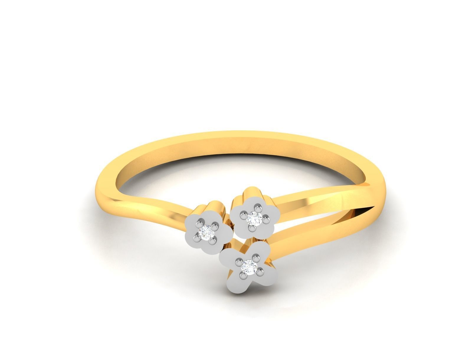Women Diamond Ring 3dm render details 3D print model_7