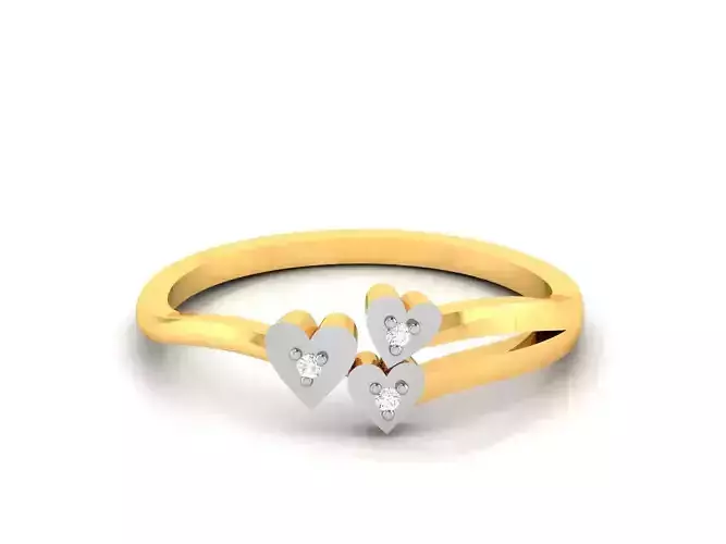 Women Diamond Ring 3dm render details