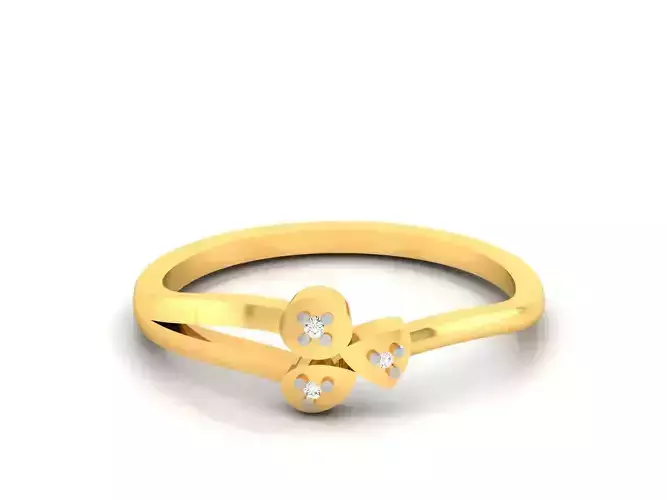 Women Diamond Ring 3dm render details