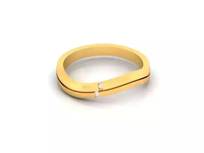Women Diamond Ring 3dm render details