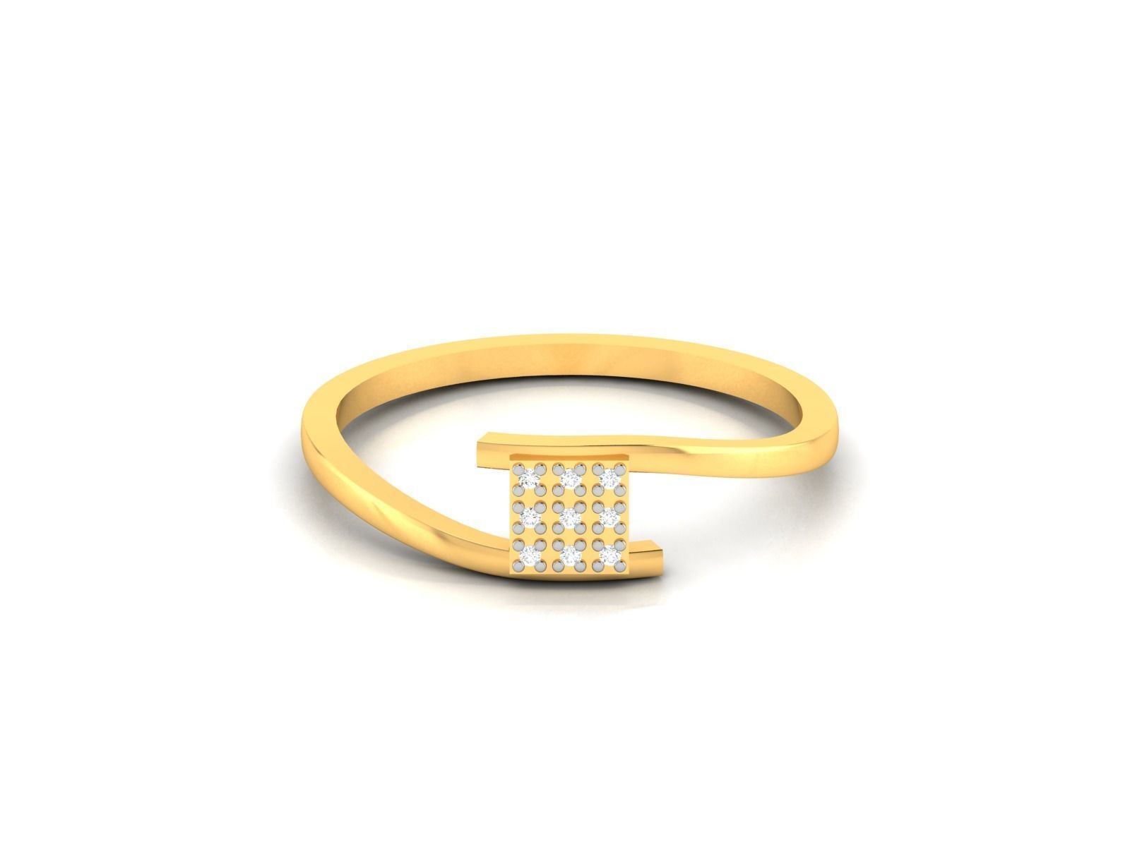 Women Diamond Ring 3dm render details 3D print model_7