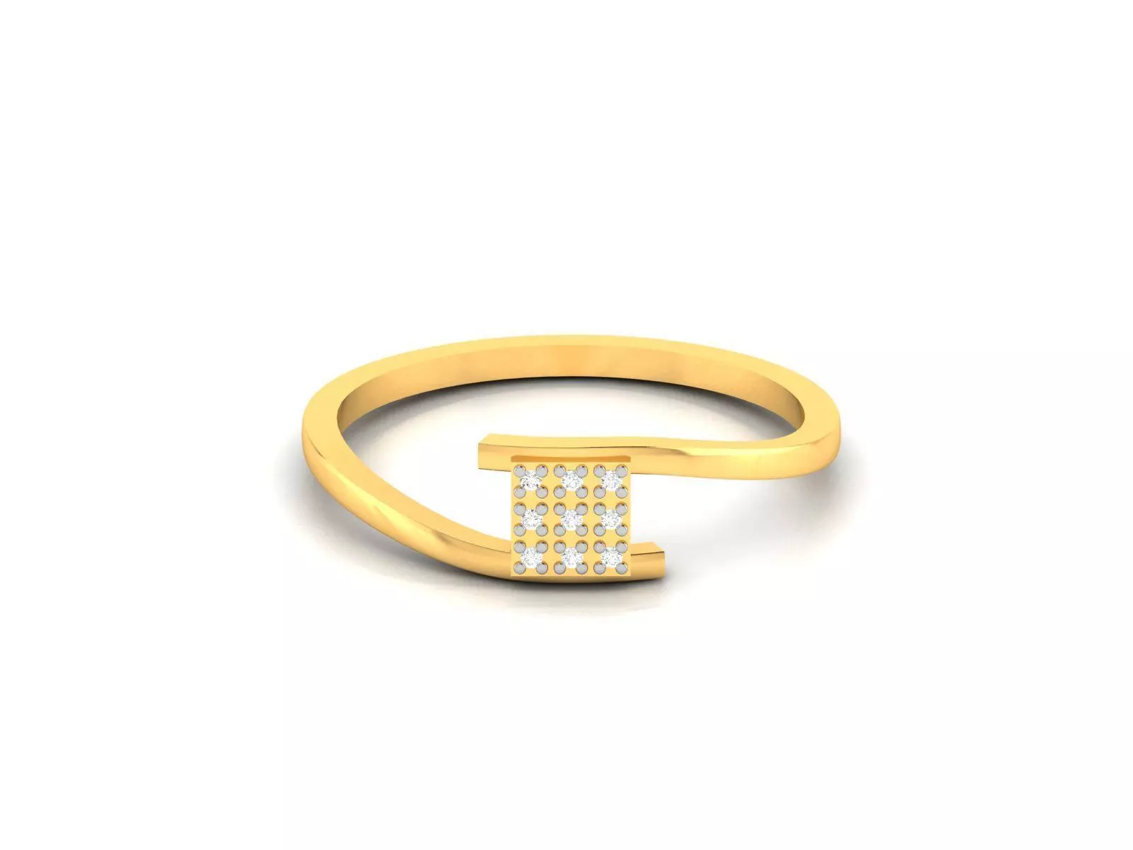 Women Diamond Ring 3dm render details 3D print model_0