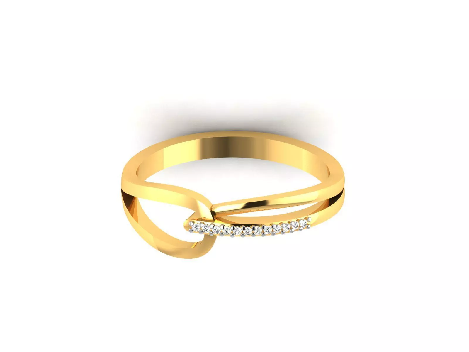 Women Diamond Ring 3dm render details 3D print model_0
