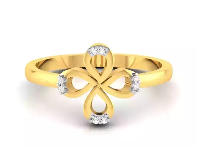 Women Diamond Ring 3dm render details