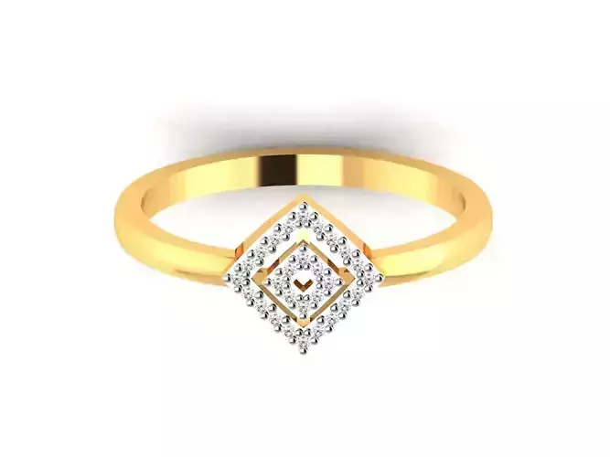 Women Diamond Ring 3dm render details