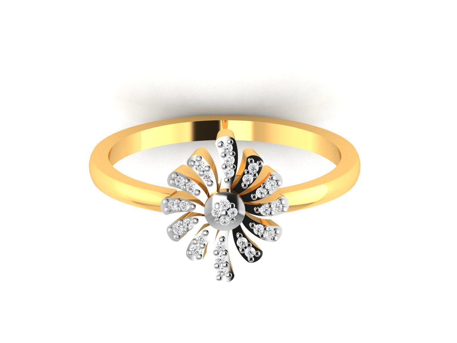 Women Diamond Ring 3dm render details 3D print model_8