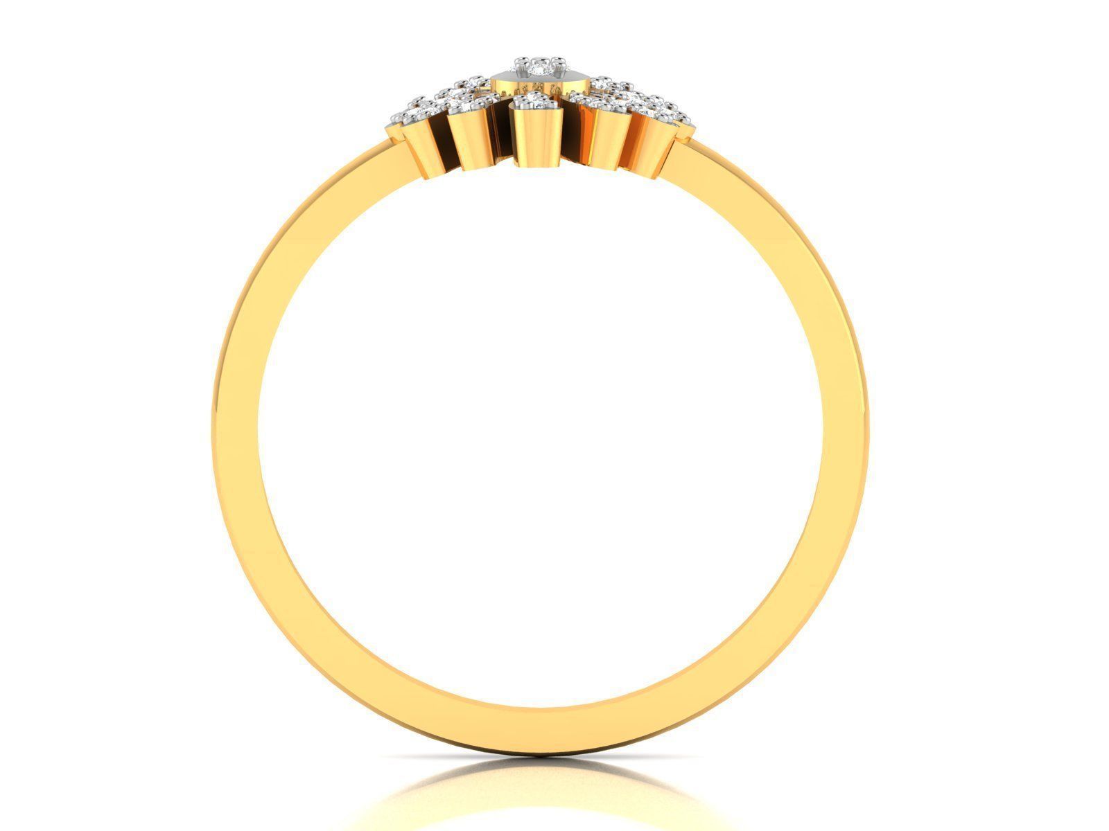 Women Diamond Ring 3dm render details 3D print model_3