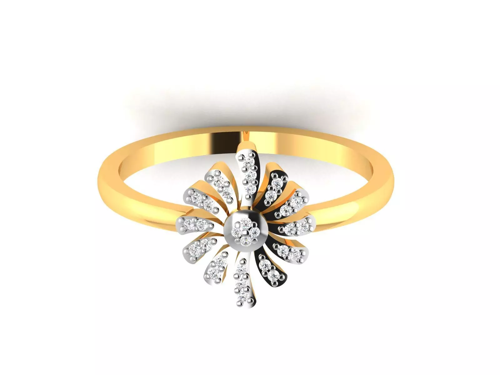 Women Diamond Ring 3dm render details 3D print model_0