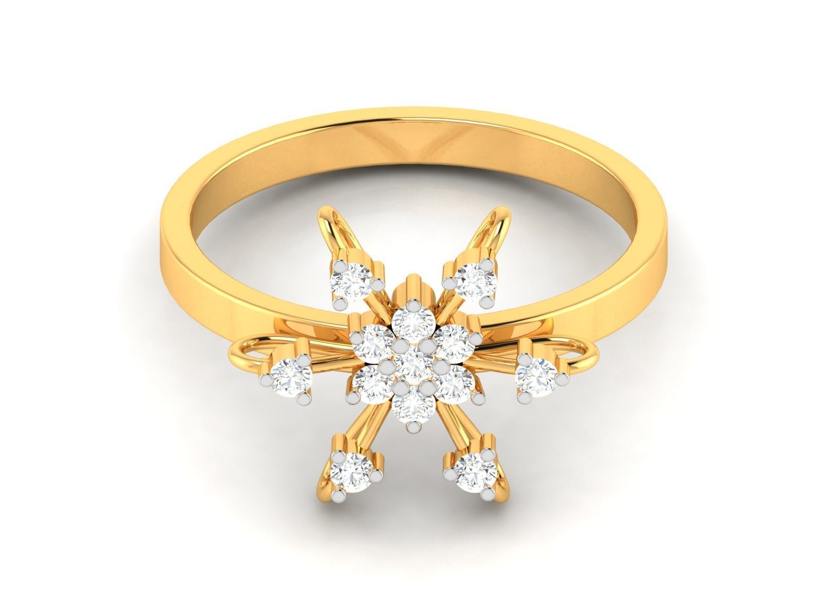 Women Diamond Ring 3dm render details 3D print model_7