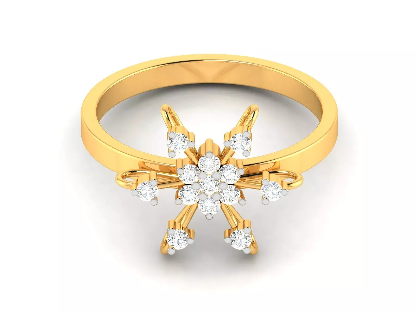 Women Diamond Ring 3dm render details 3D print model_0