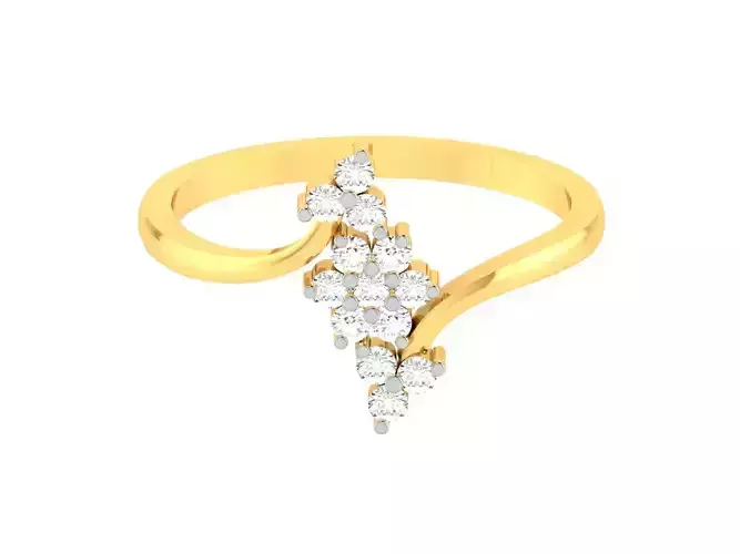 Women Diamond Ring 3dm render details