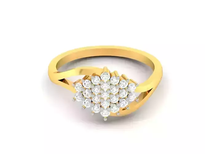Women Diamond Ring 3dm render details