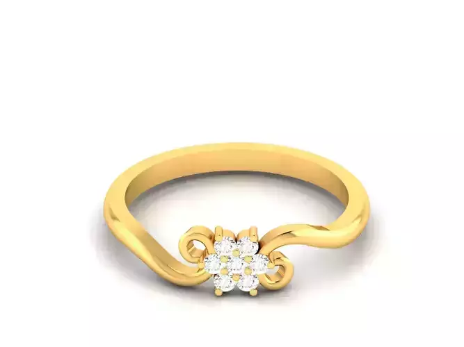 Women Diamond Ring 3dm render details