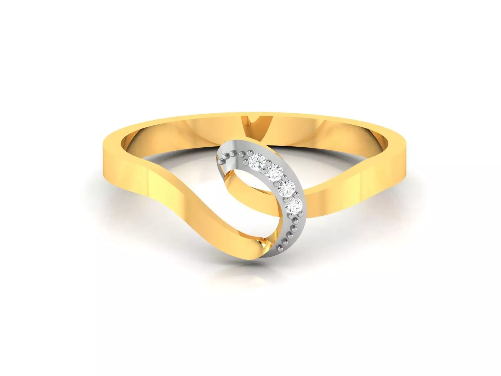 Women Diamond Ring 3dm render details 3D print model_0