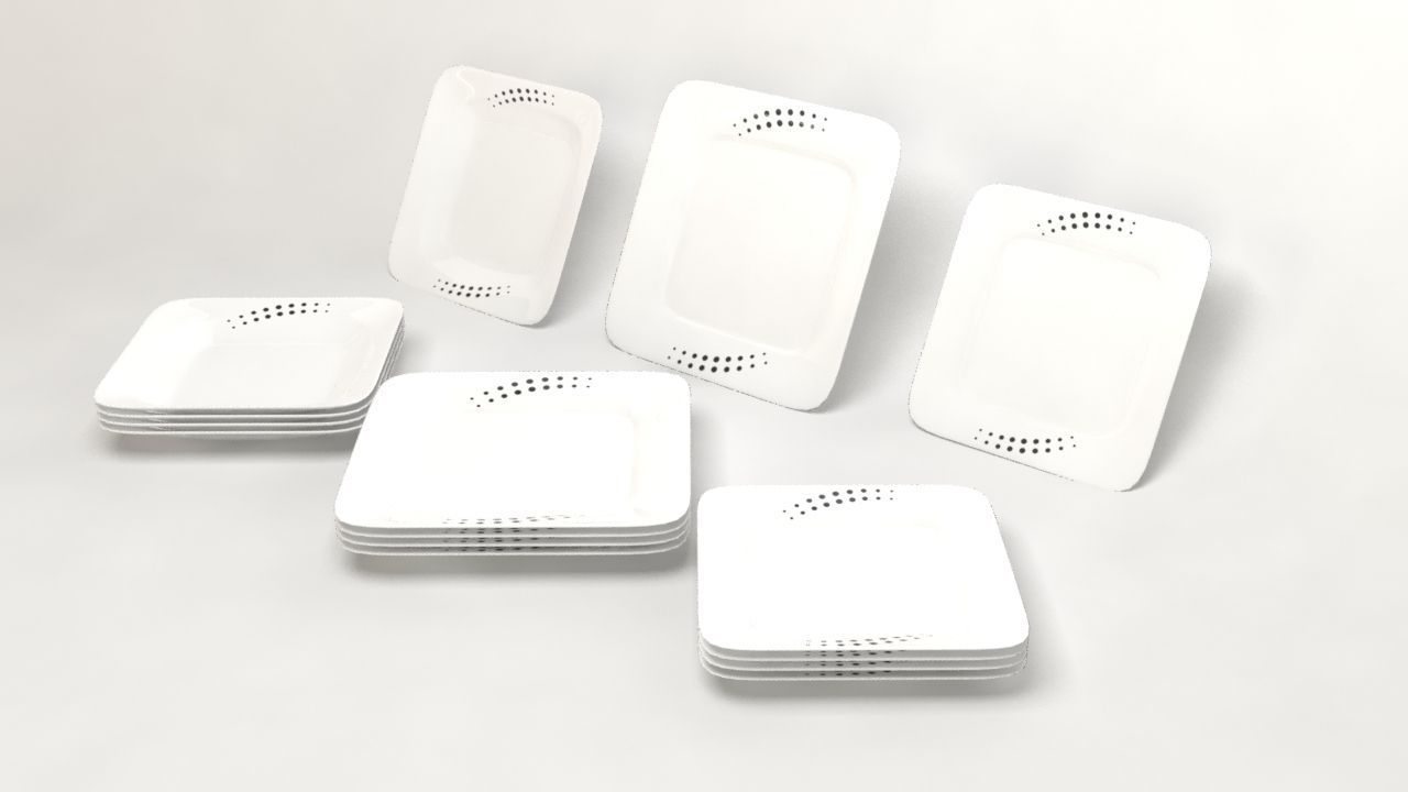 Design Square Dishes 3D model_2