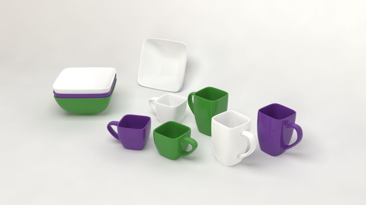 Design Square Dishes 3D model_3