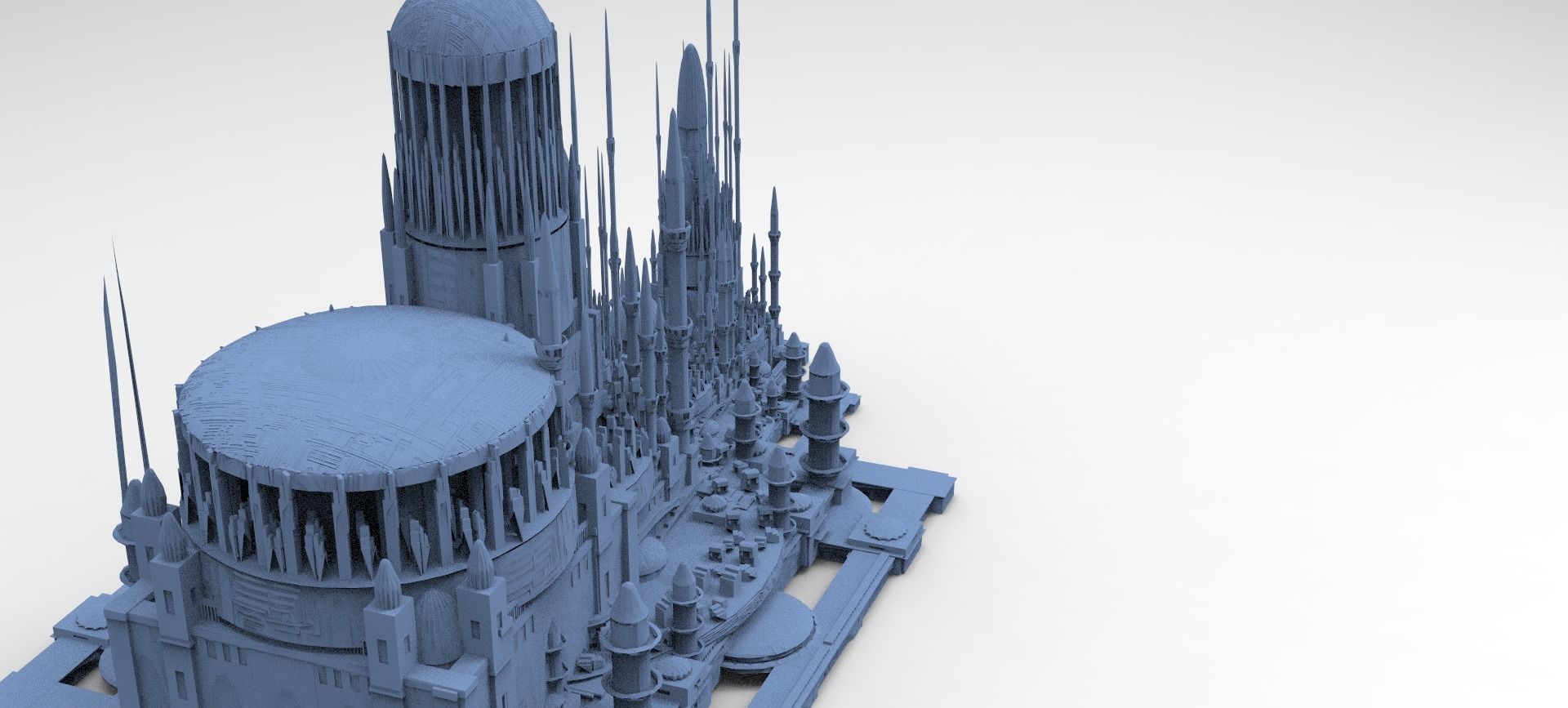 Sci Fi towers 11 models 3D model_1