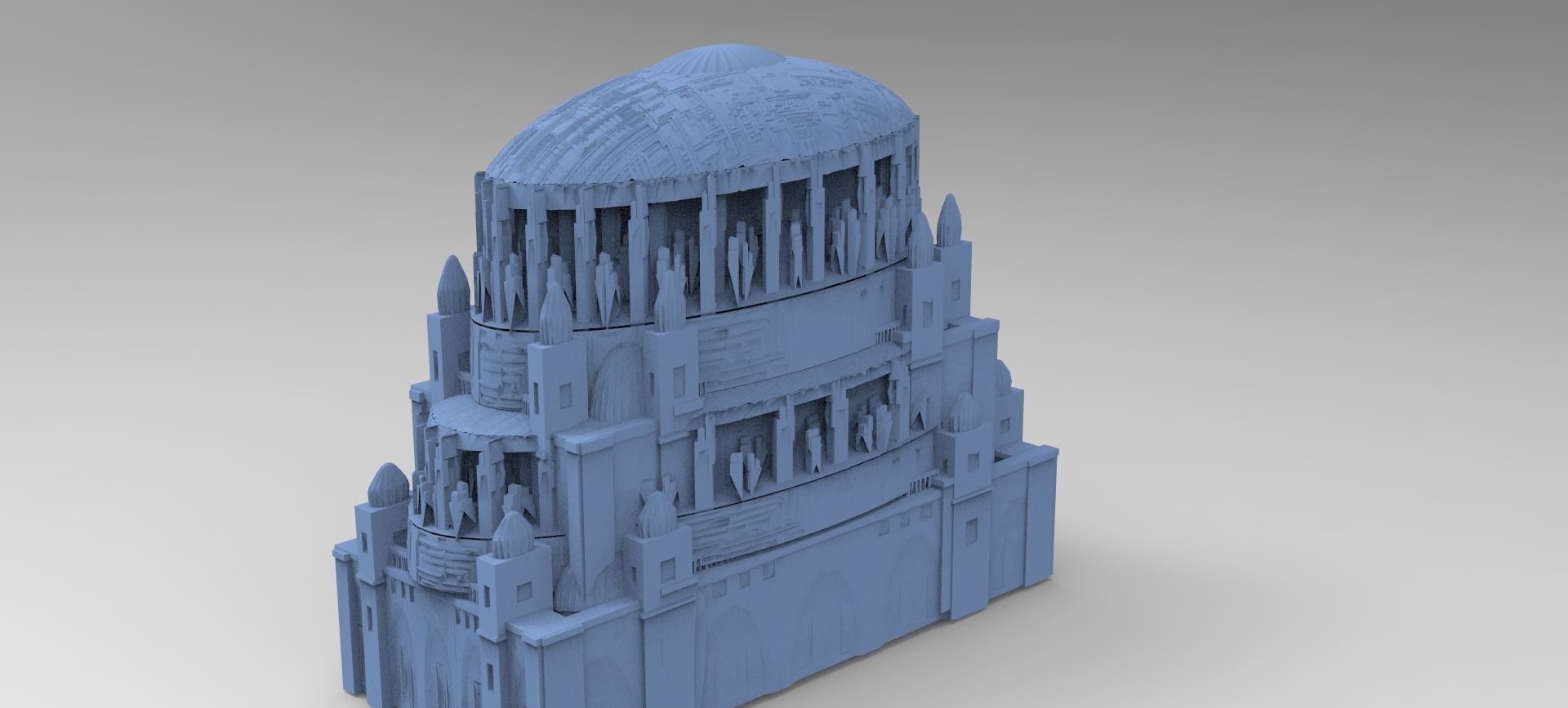 Sci Fi towers 11 models 3D model_3