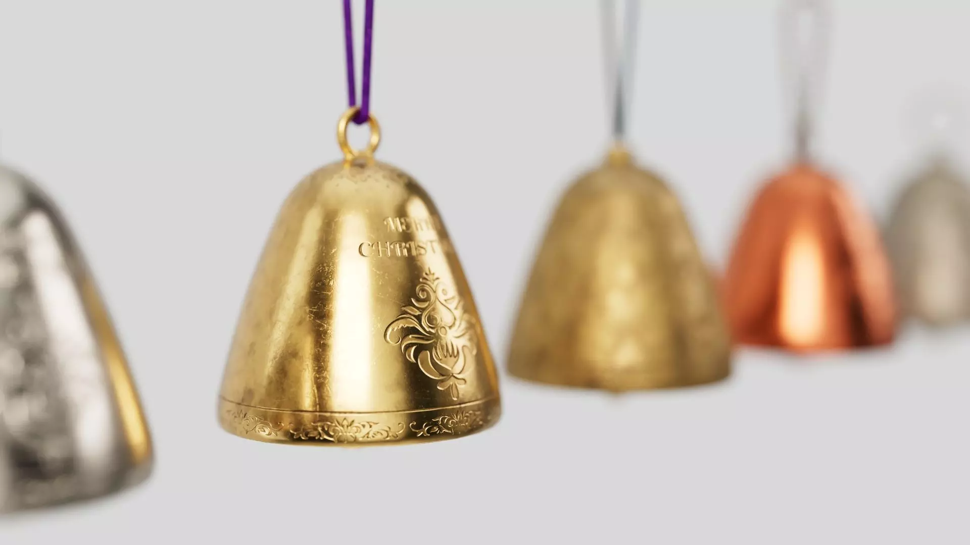 Christmas bell builder v5 with 14 mesh 4 skin and 3 colors 3D model_0