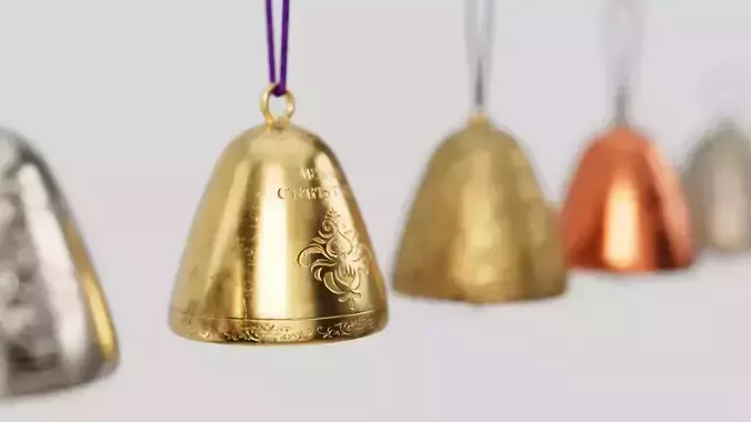Christmas bell builder v5 with 14 mesh 4 skin and 3 colors 3D model