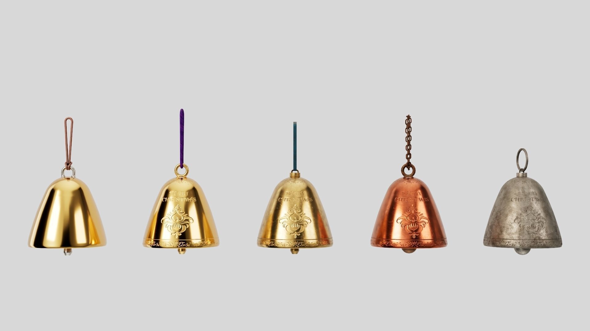Christmas bell builder v5 with 14 mesh 4 skin and 3 colors 3D model_5