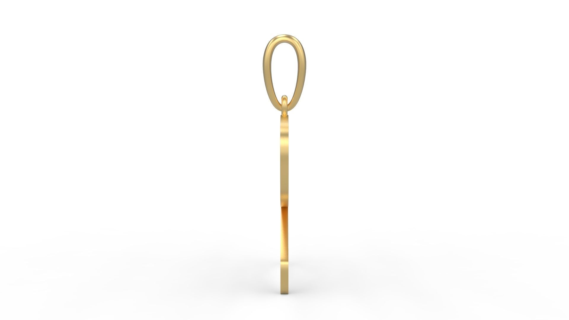 Initial Letters Pendant Brush Script R 3D print model_2