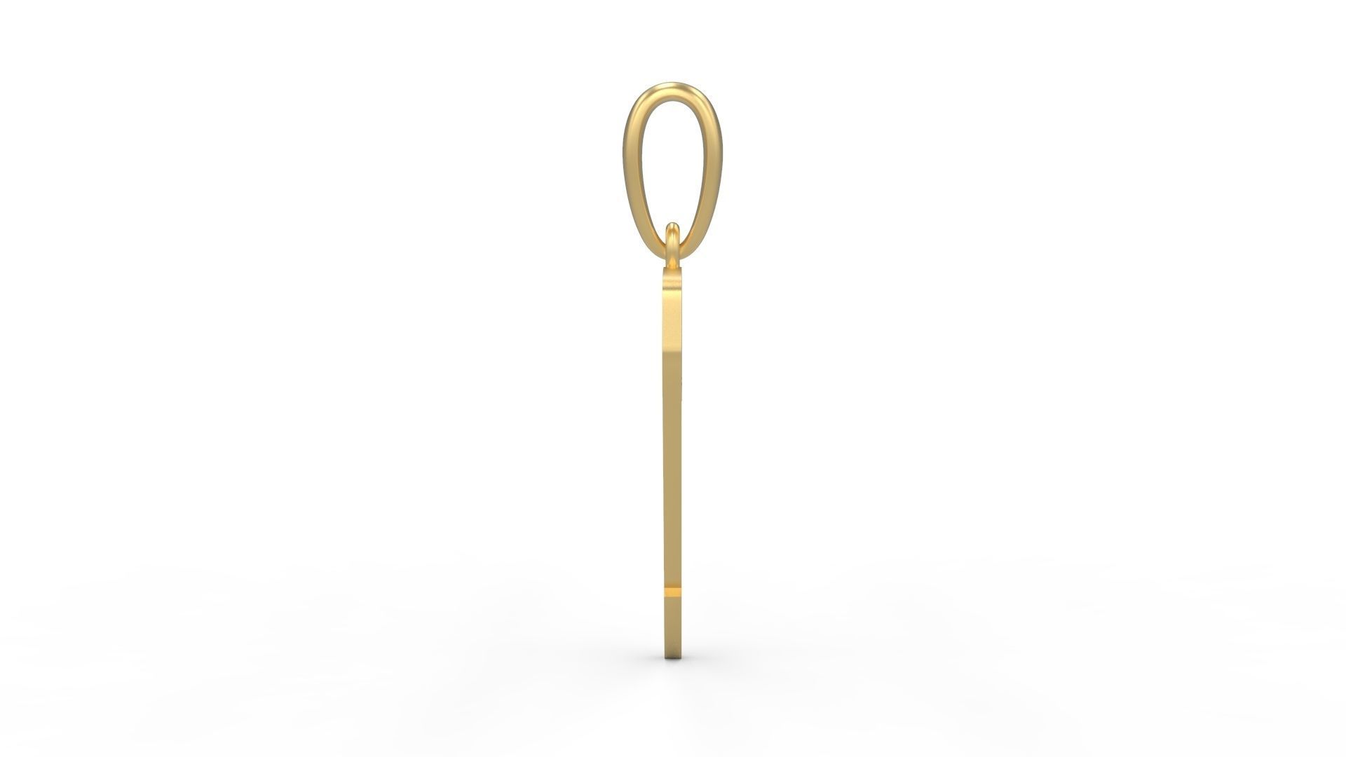 Initial Letters Pendant Brush Script T 3D print model_2