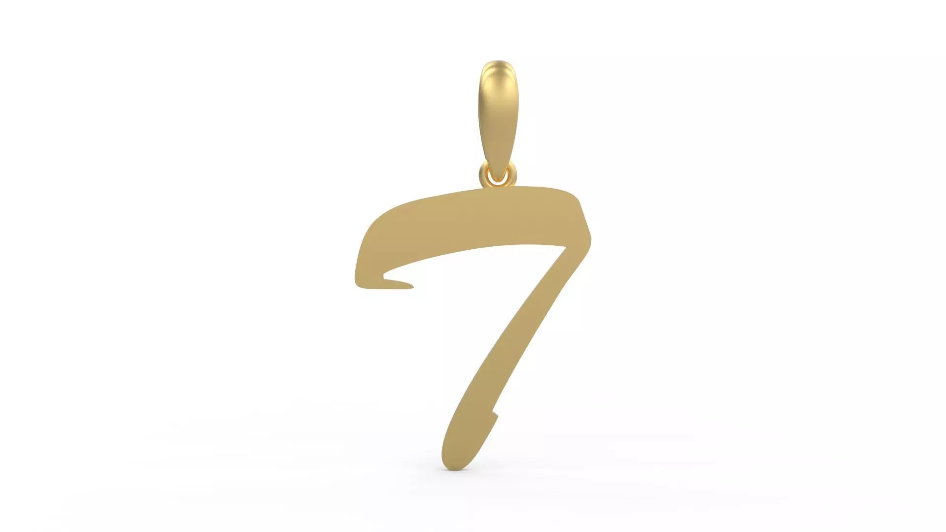 Initial Letters Pendant Brush Script T 3D print model_0