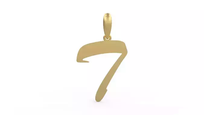 Initial Letters Pendant Brush Script T 3D print model