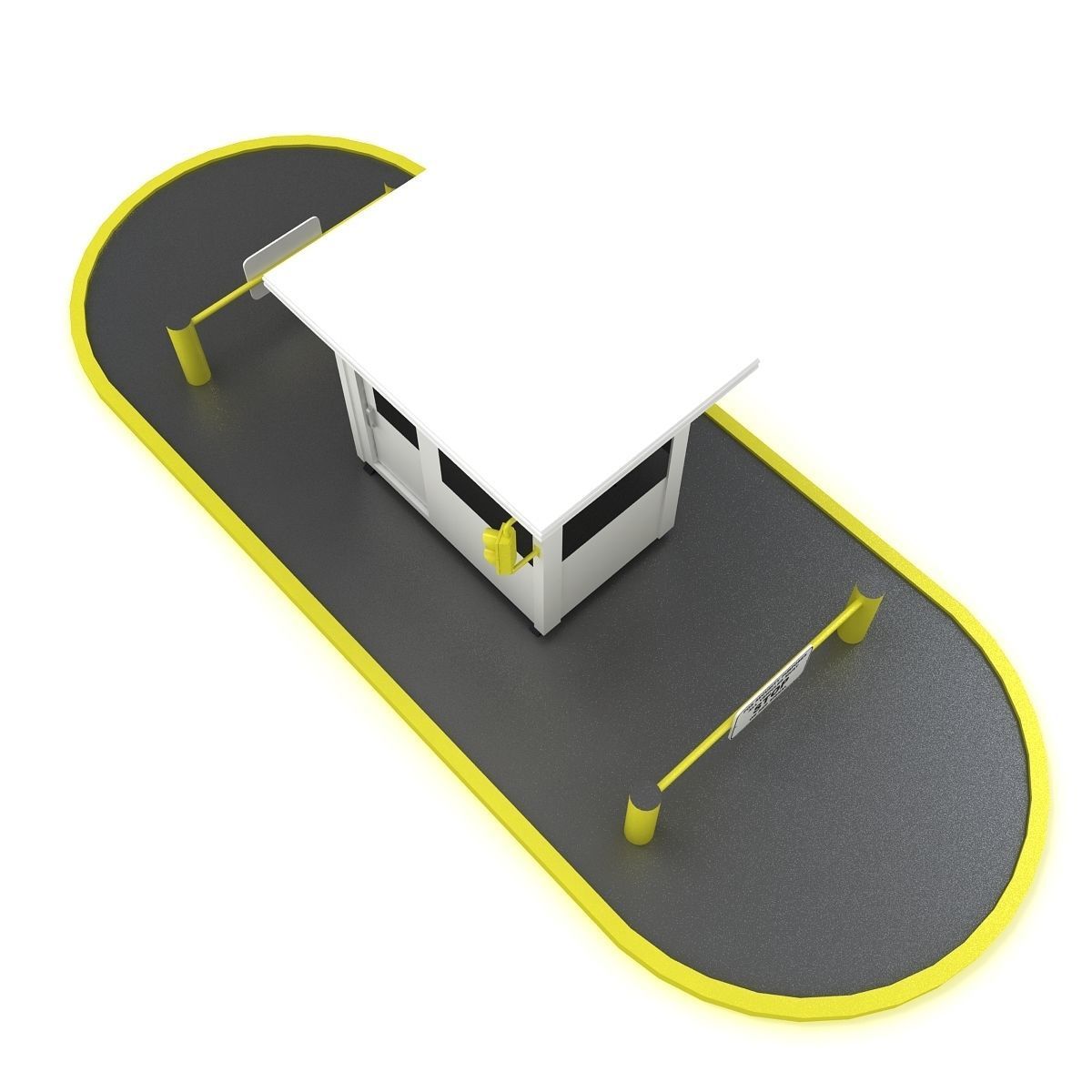 Security Guard Booth 3D model_4